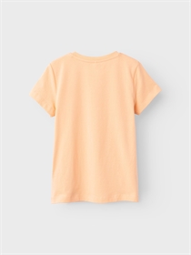 NAME IT Kortærmet Top Fisilk Peach Nectar
